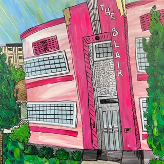 A painting of the Blair Building in Decatur, GA.